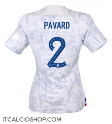 Francia Benjamin Pavard #2 Seconda Maglia Femmina Mondiali 2022 Manica Corta